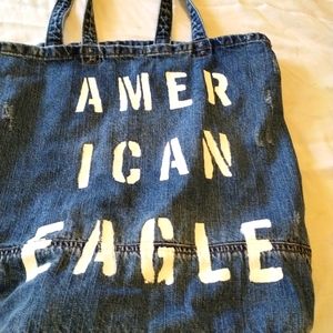American Eagle denim tote bag